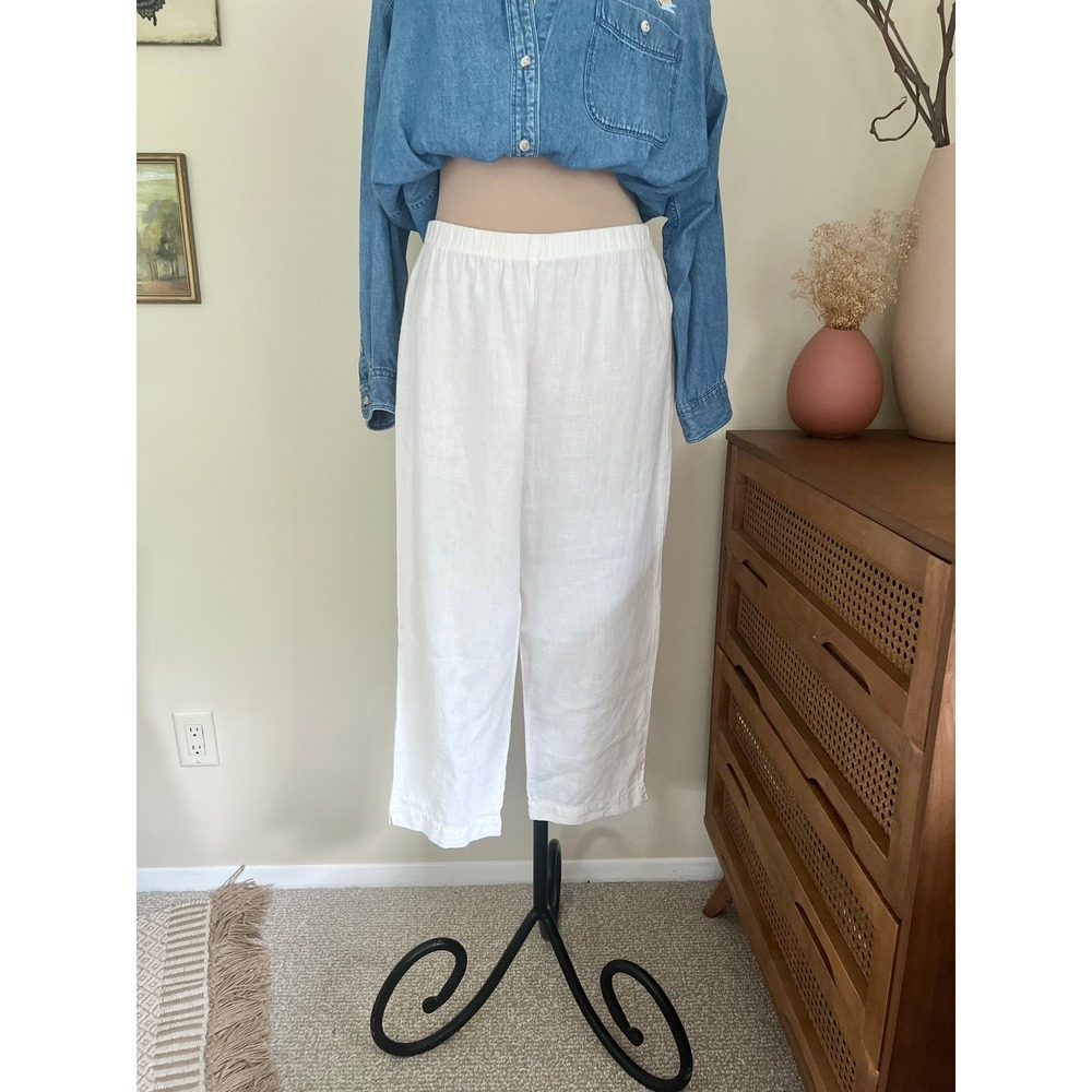 Vintage 90s Hot Cotton White Linen Pants